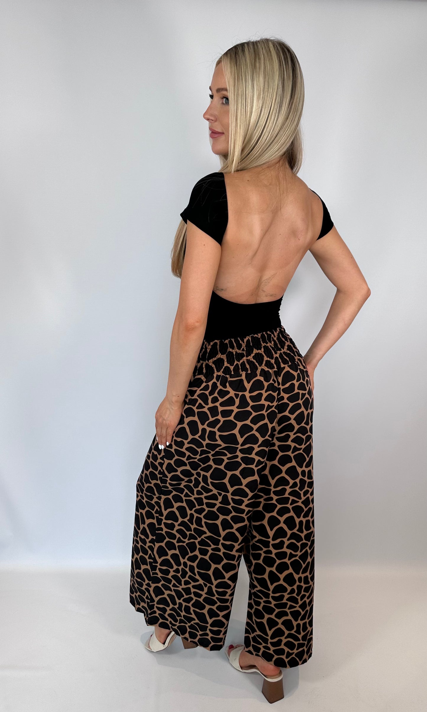 Elasticated Waist Print Culottes