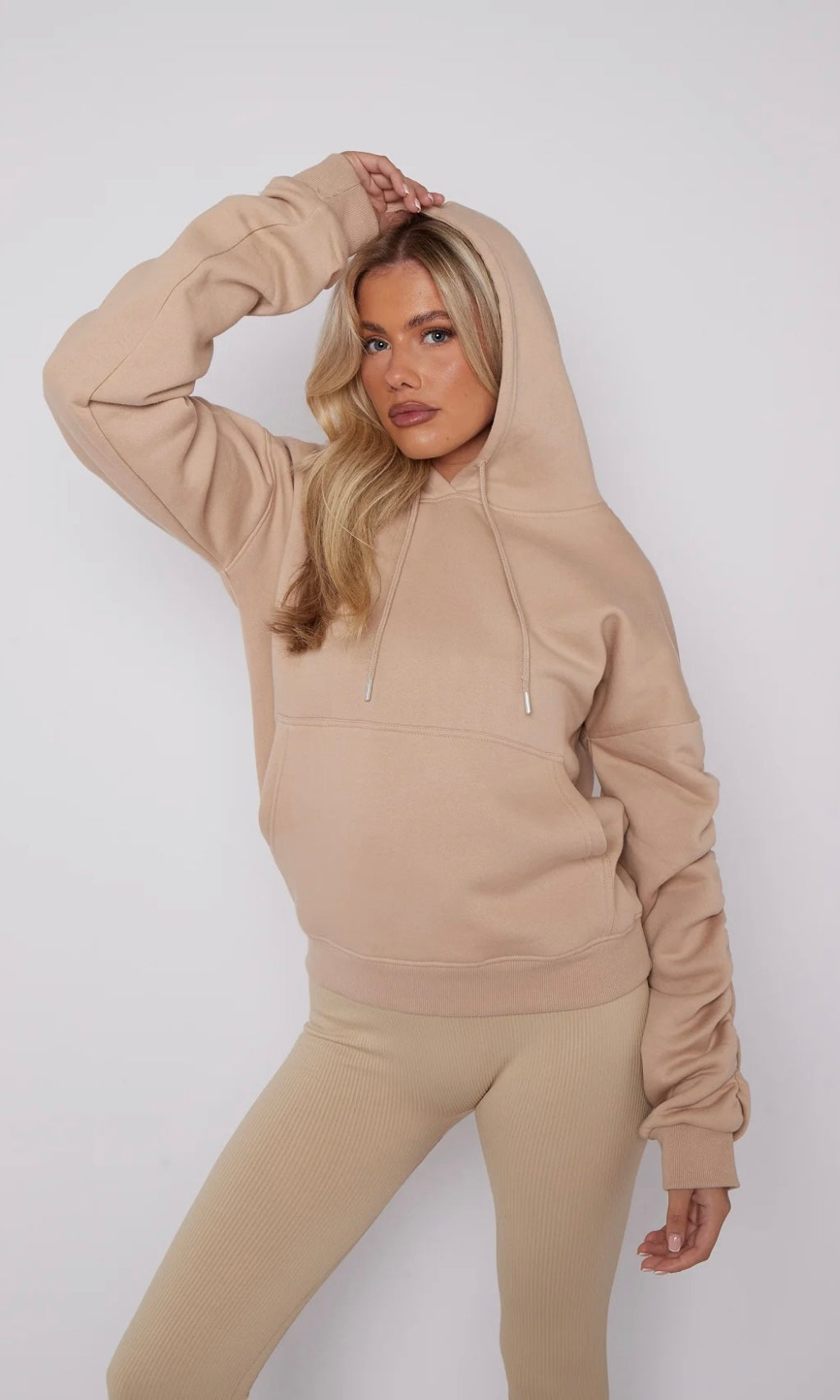 Ruched Sleeve Hoody 1734