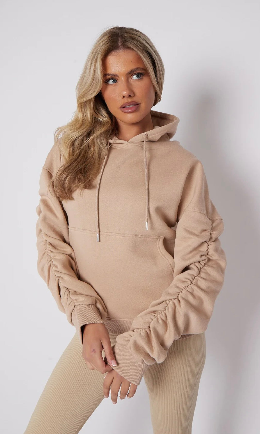 Ruched Sleeve Hoody 1734