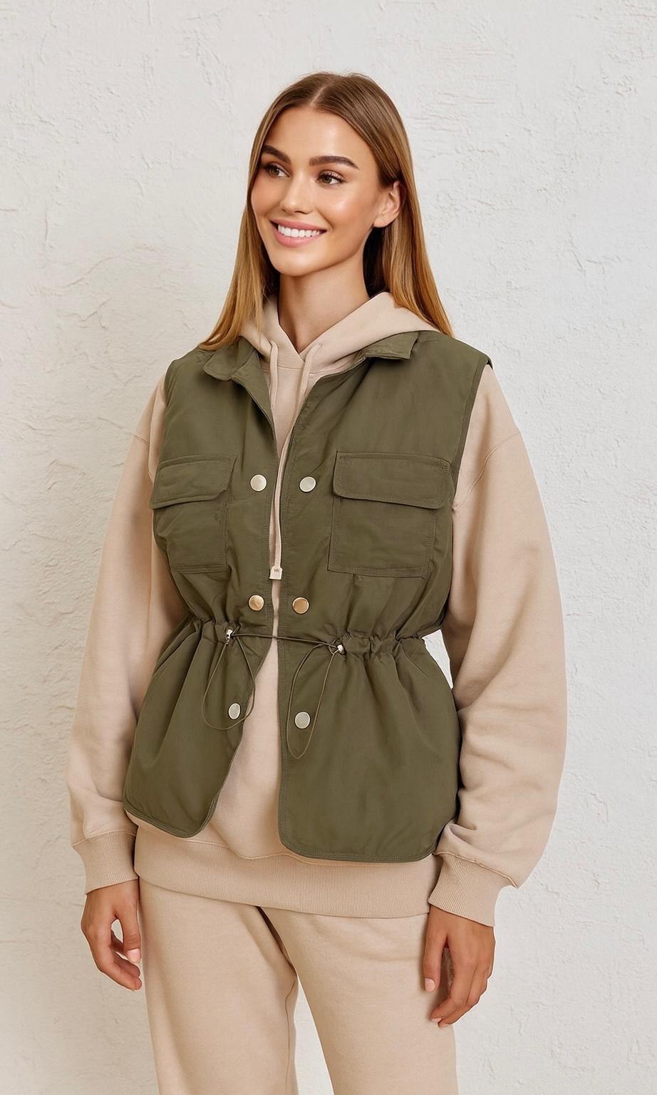 Wholesale Betsy drawstring gilet for Boutique Retailers - Catwalk style wholesale