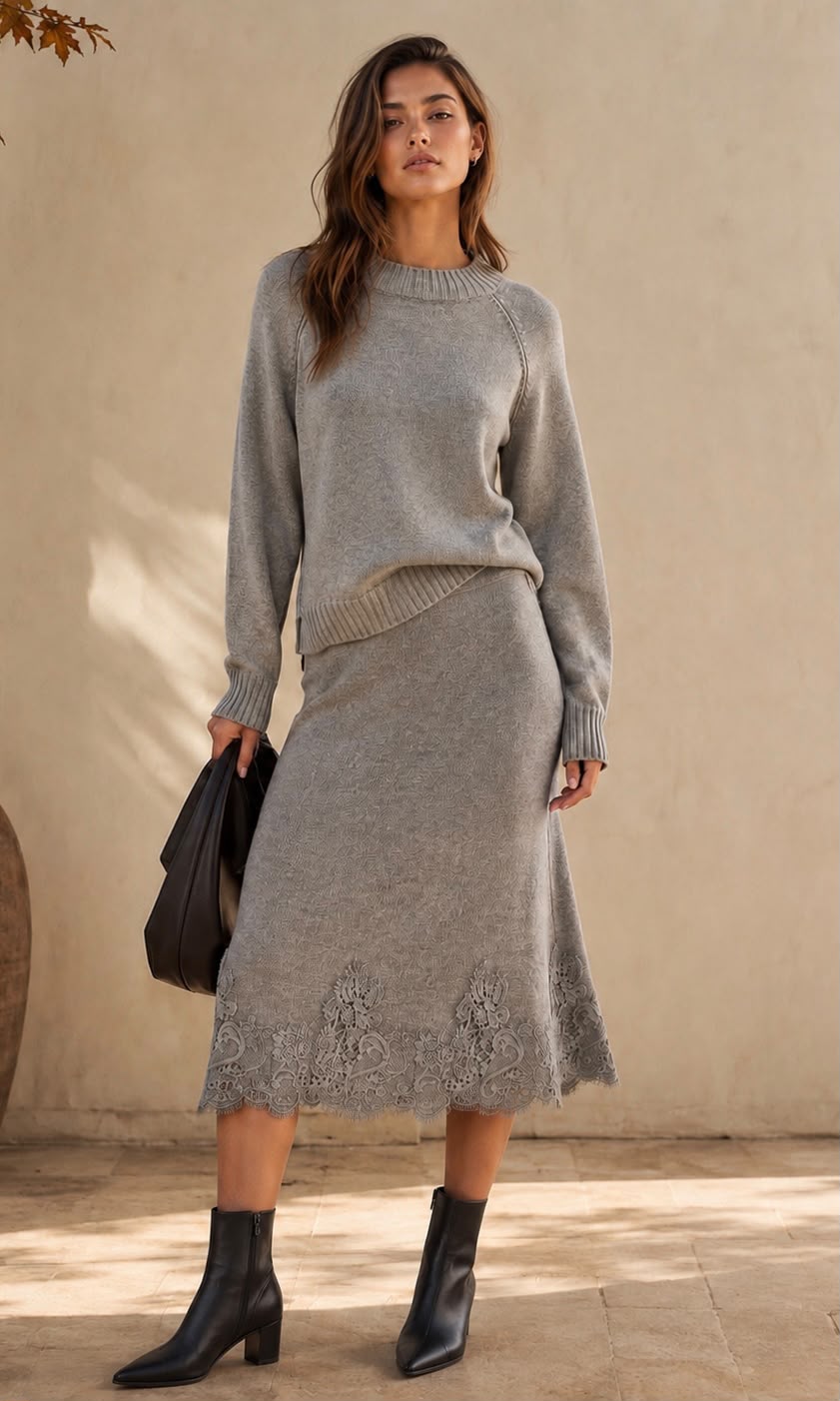 Thea lace knit co-ord