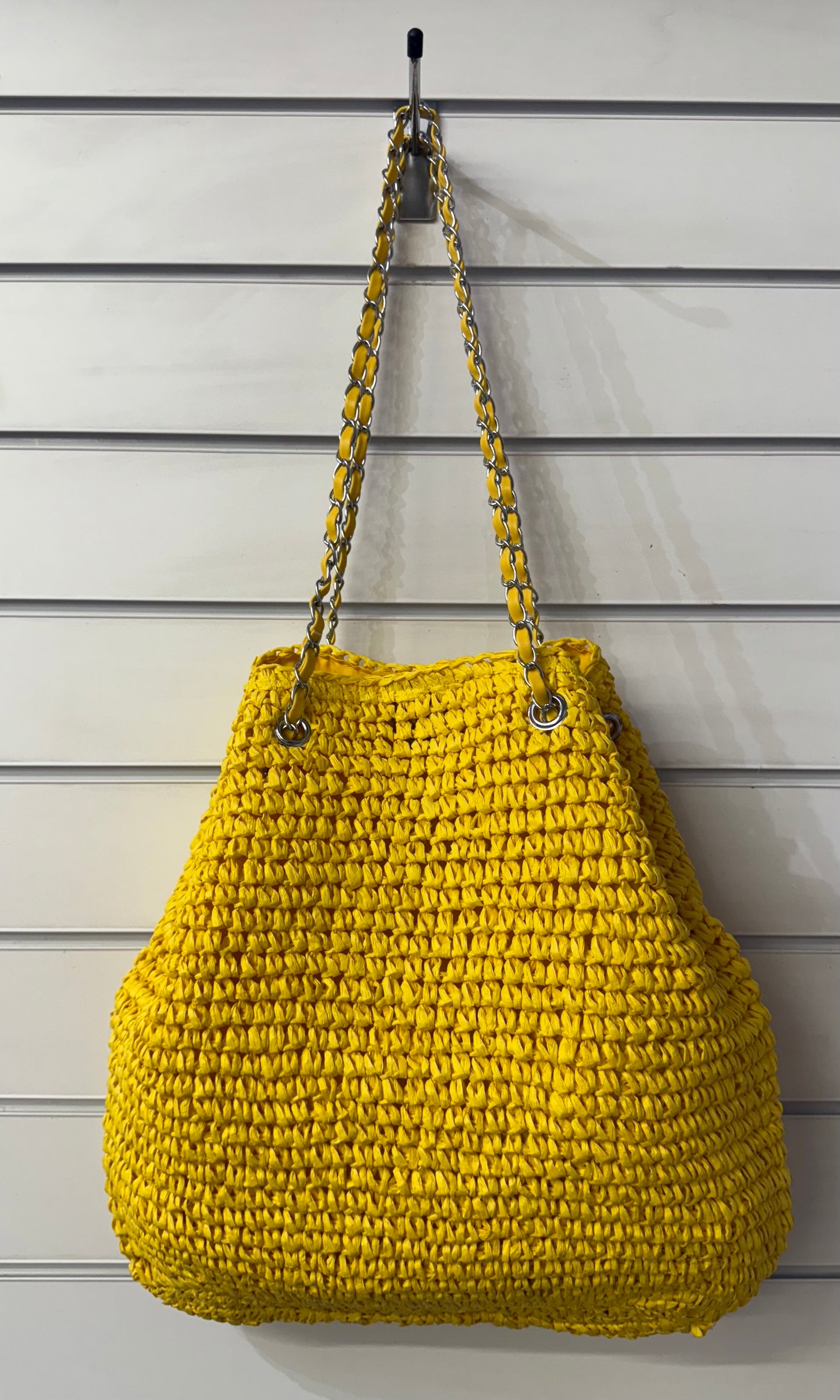 Woven Chain Handle Shopper Bag