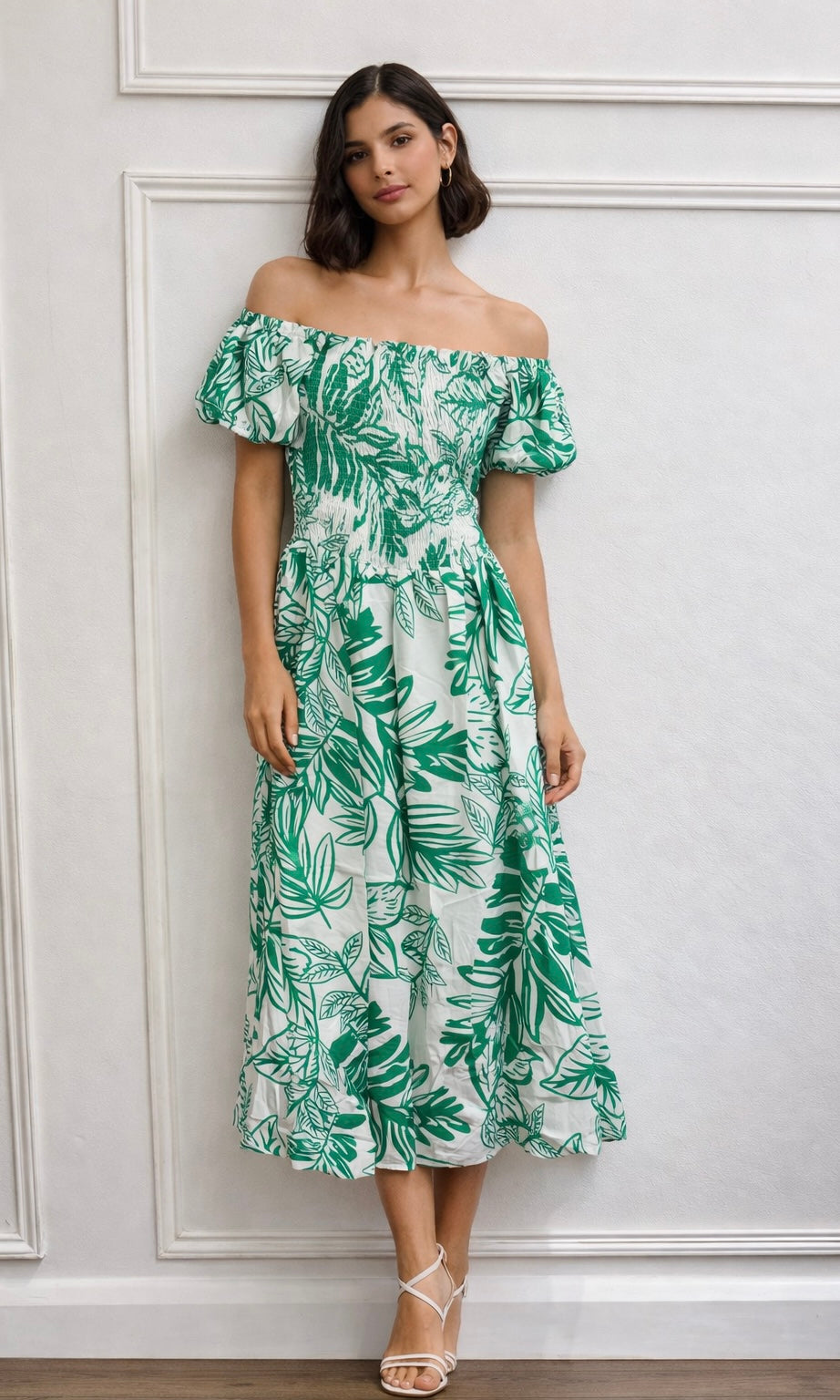 Wholesale Elasticated Bardot Dress Cut out side detail for Boutique Retailers - Catwalk style wholesale