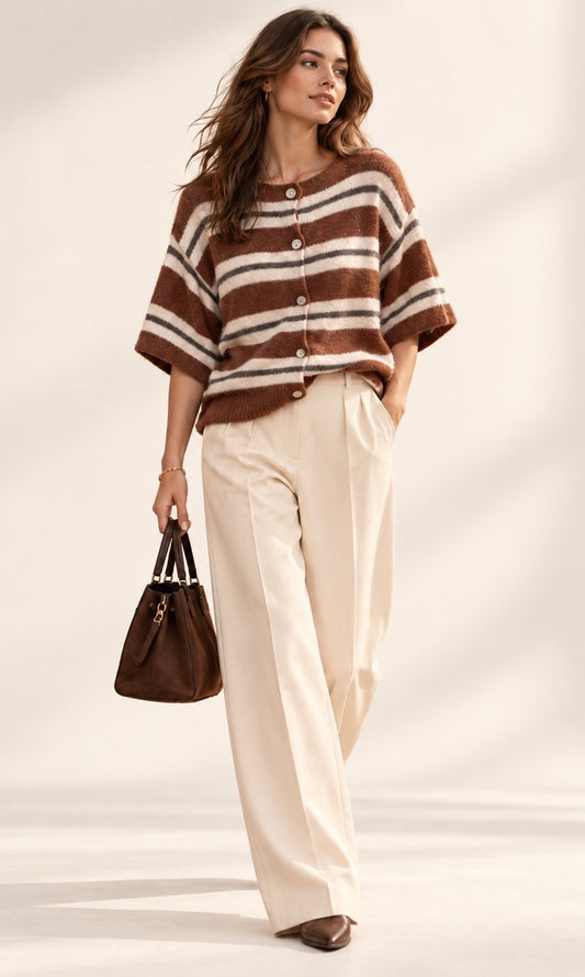 Dixie Stripe soft Knit Cardi