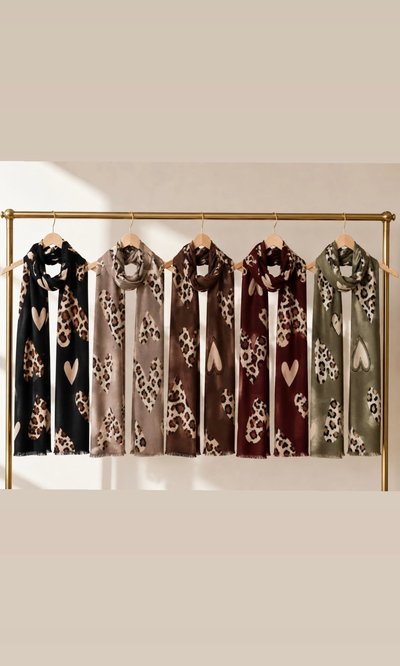 Leopard Heart Scarf