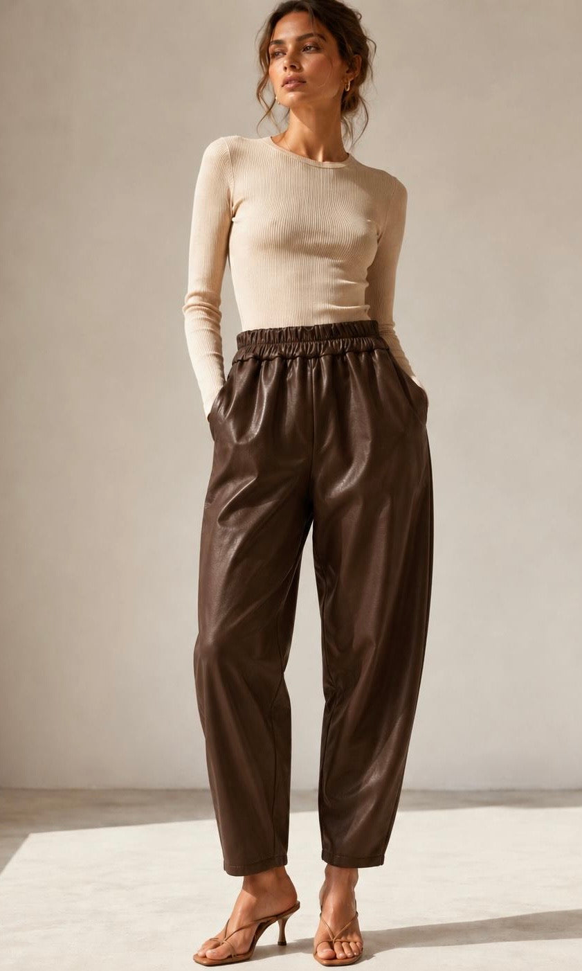 Georgina Leather Look Trouser