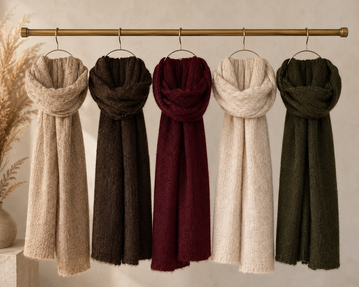 Soft cosy knit scarf