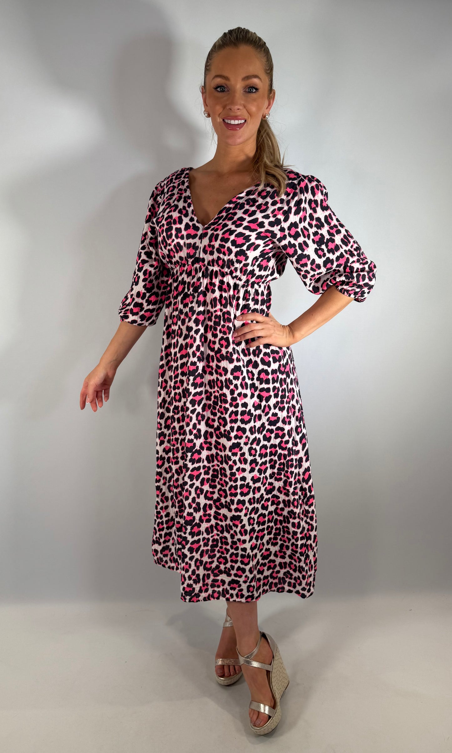 Leopard V Front & Back Dress