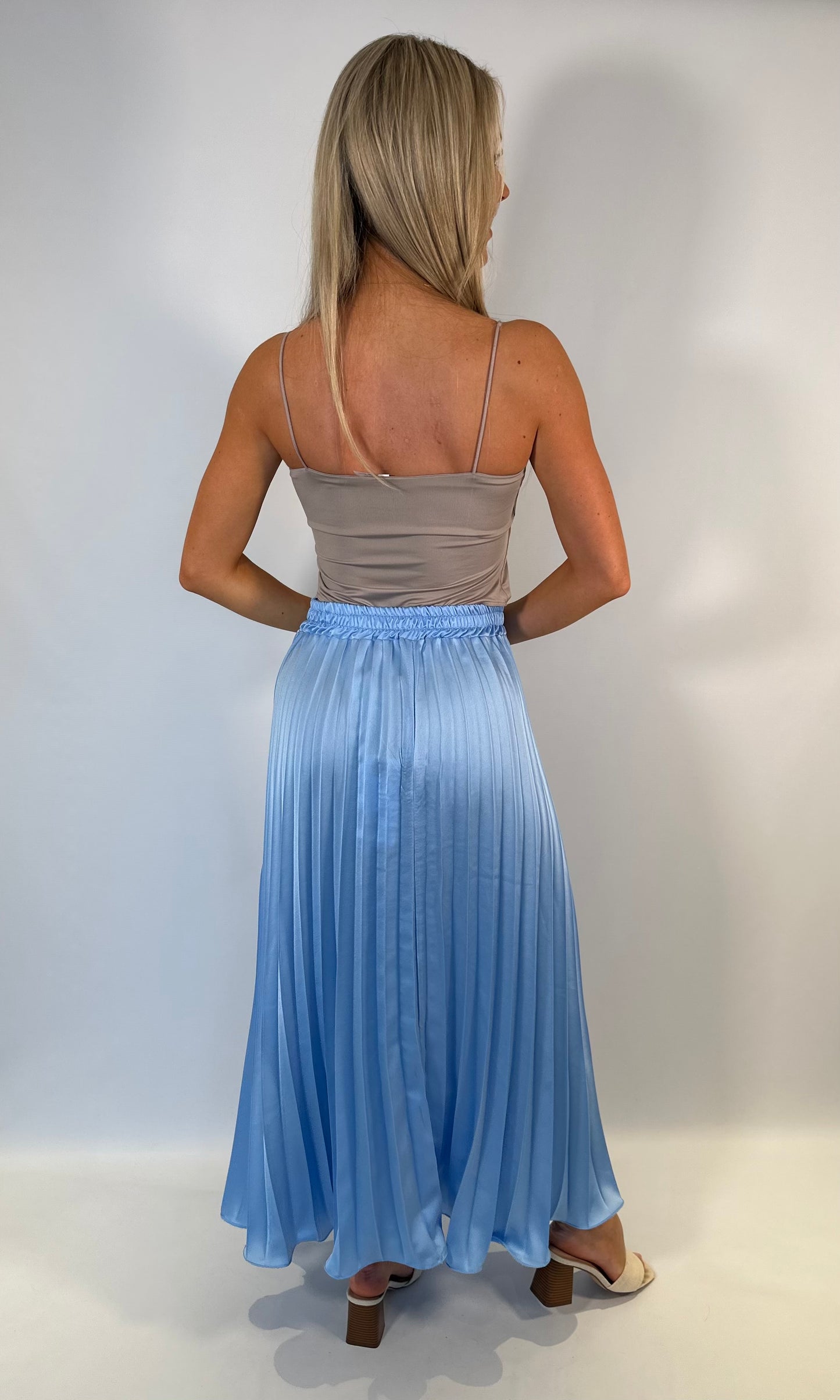 Satin Pleat Skirt