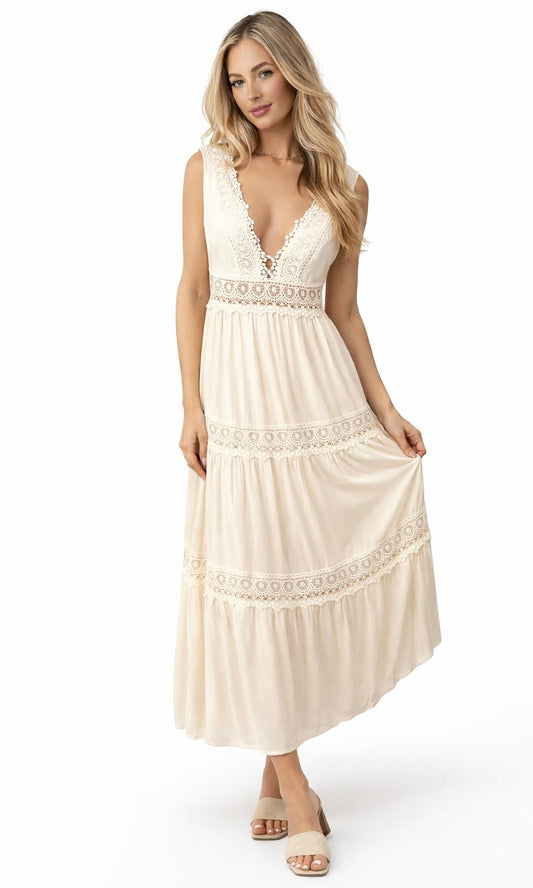 Neve Crochet Maxi Dress