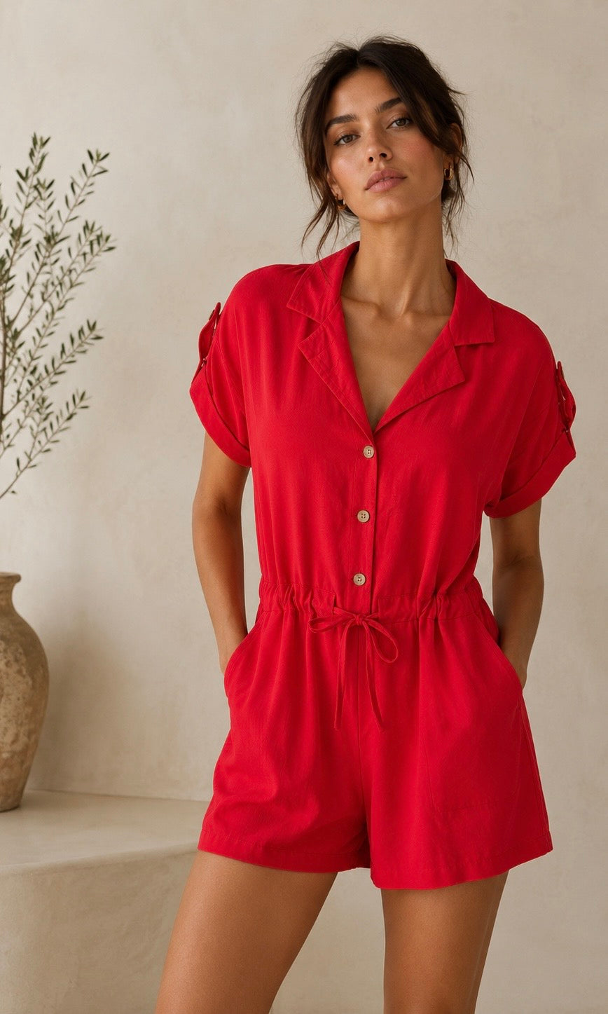 Samantha Button Playsuit