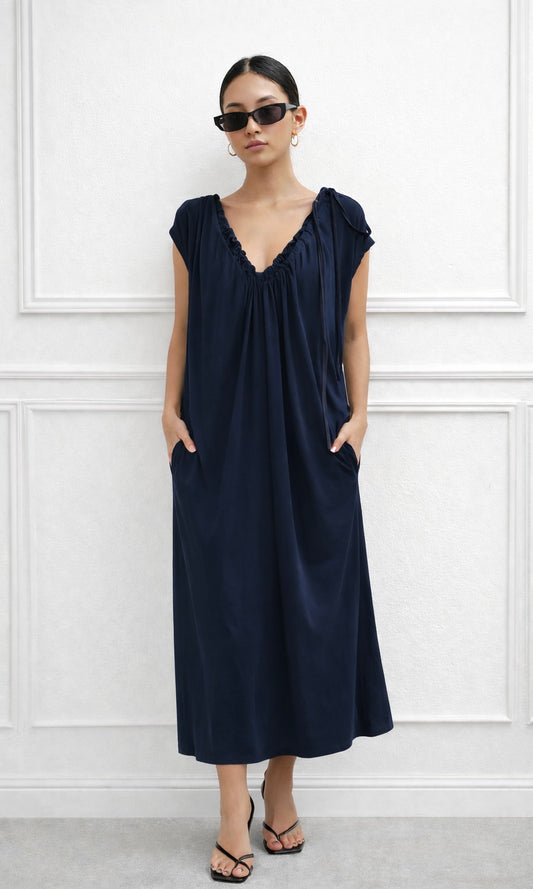 Serena ruched pocket dress