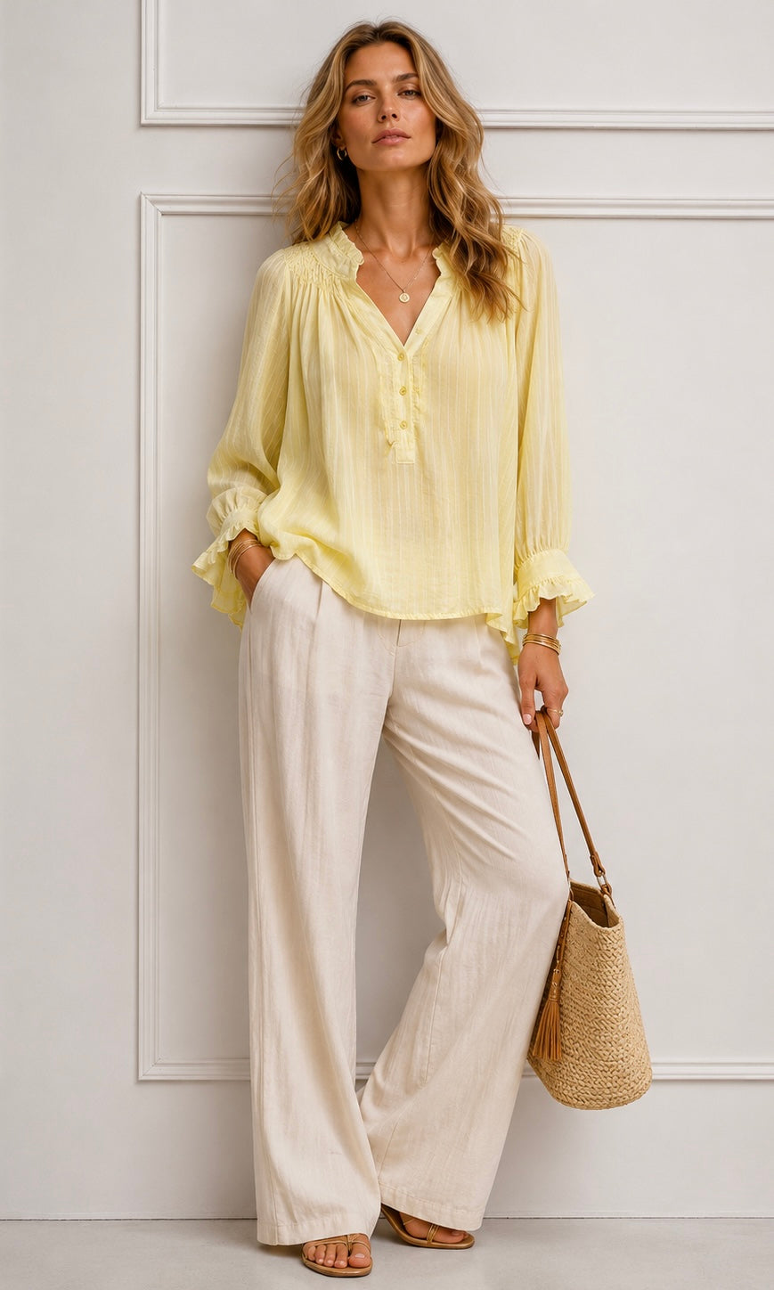 Wholesale Louisa Stripe Tencel Blouse for Boutique Retailers - Catwalk style wholesale