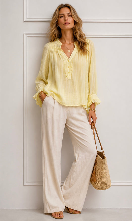 Louisa Stripe Tencel Blouse