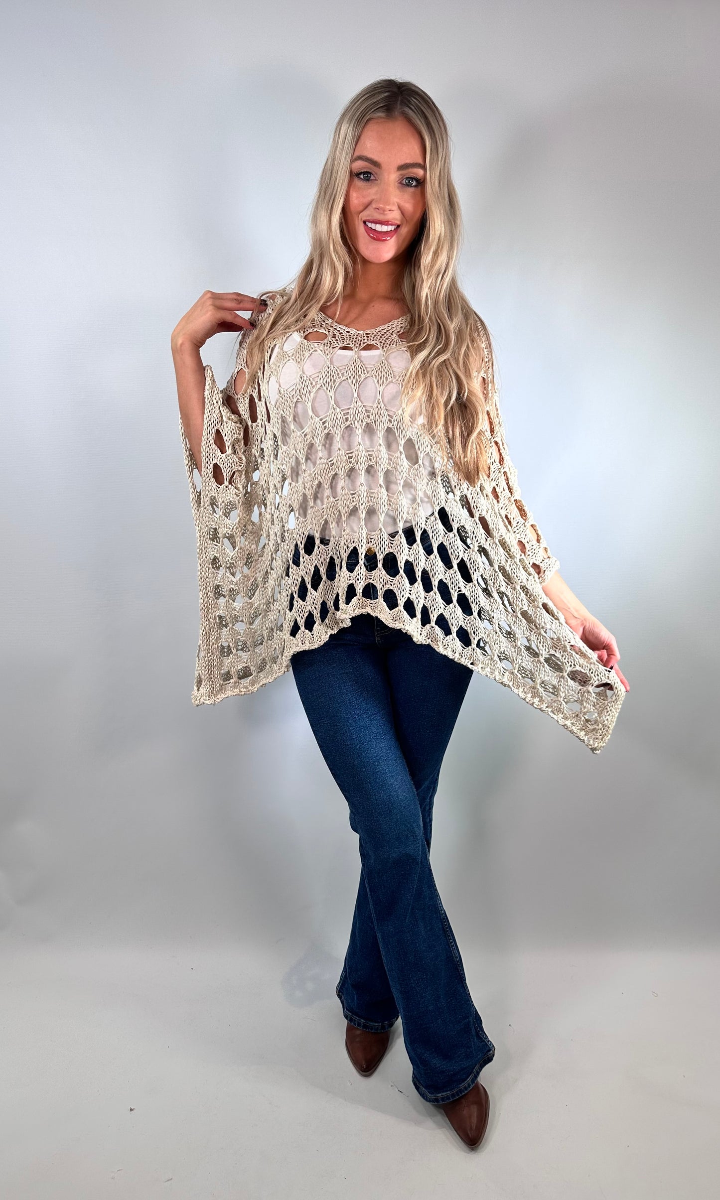 Millie Oversized crochet top