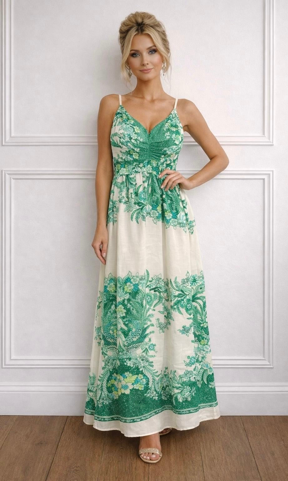 Cleo print maxi Dress