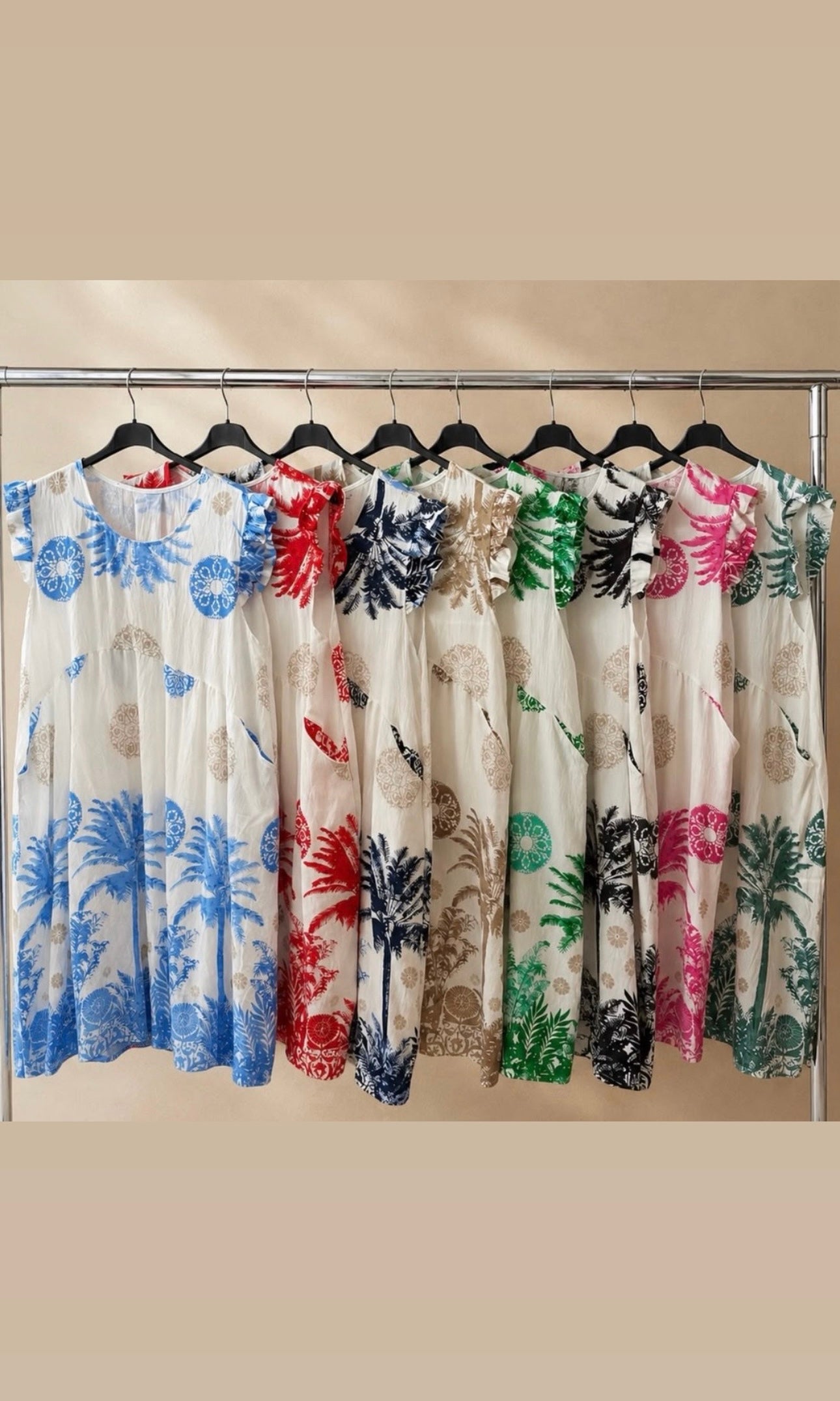 Amy Palm Pocket Dress