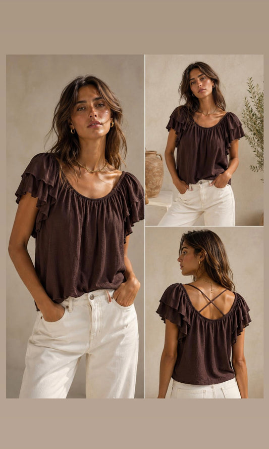Kylie Cross Back Top