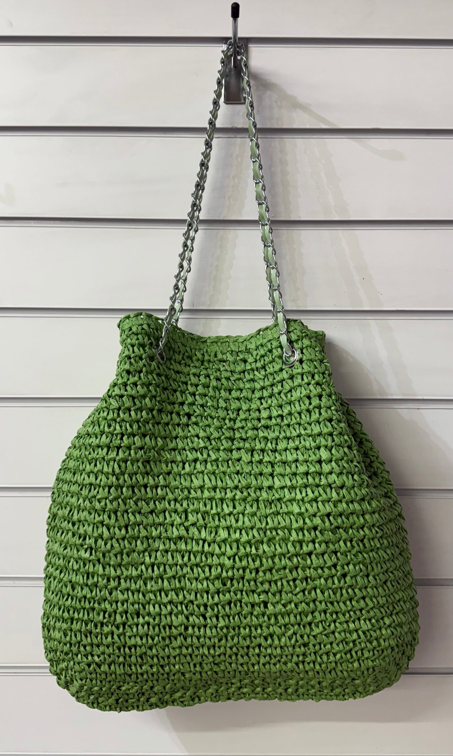 Woven Chain Handle Shopper Bag