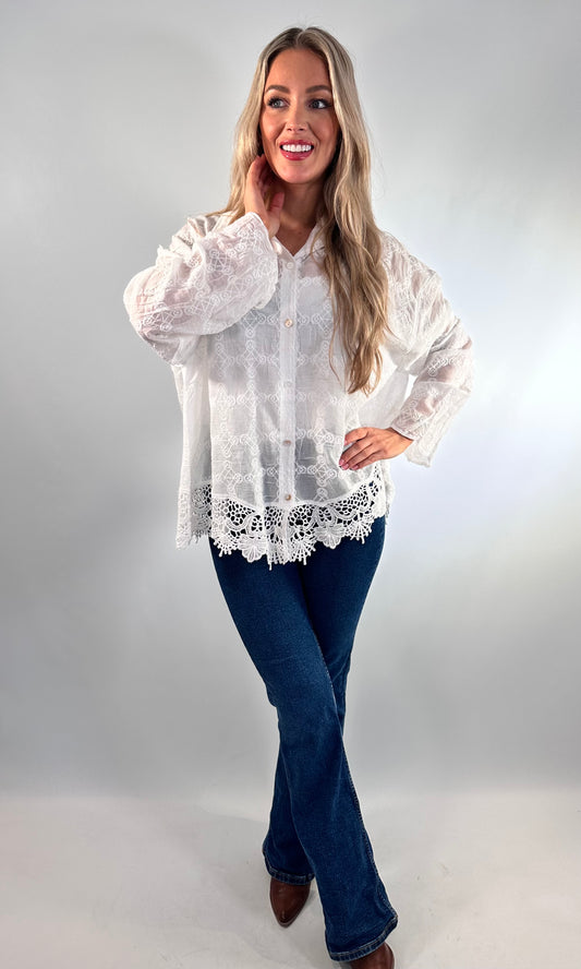 Embroidery anglaise shirt