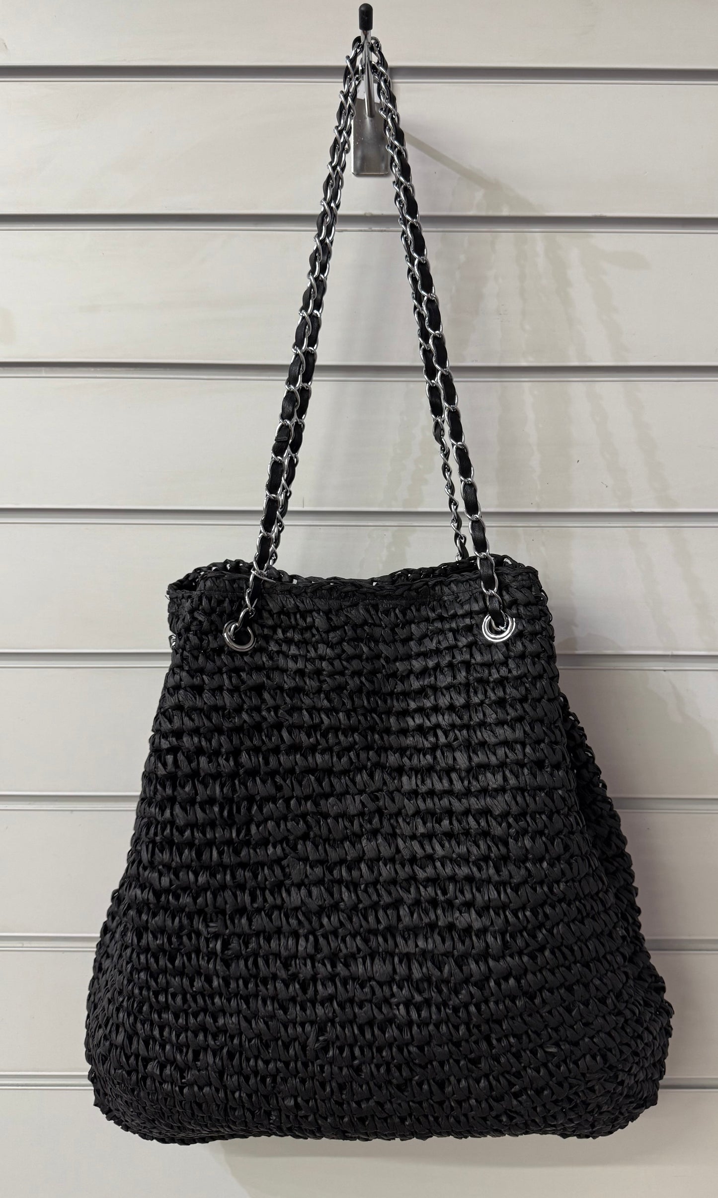 Woven Chain Handle Shopper Bag