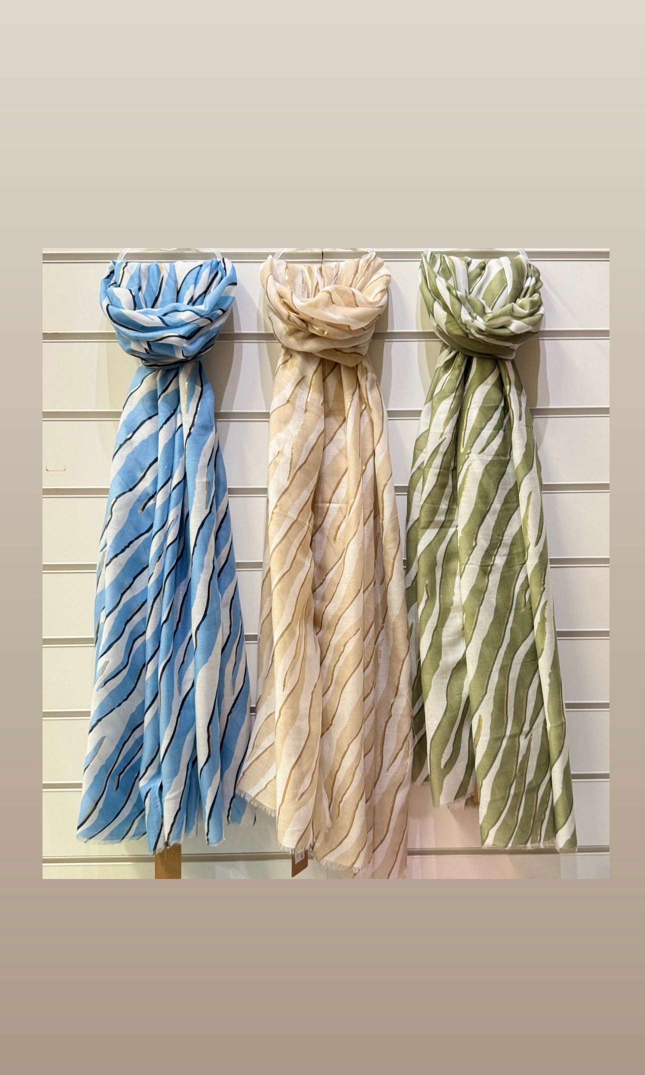 Gold Trim Zebra Print Scarf