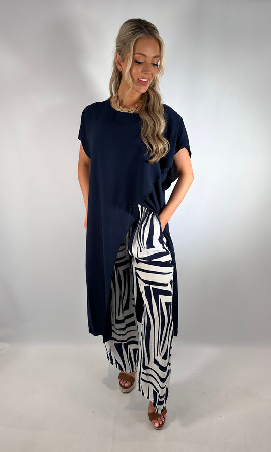 Longline Abstract Cross Over Co-ord