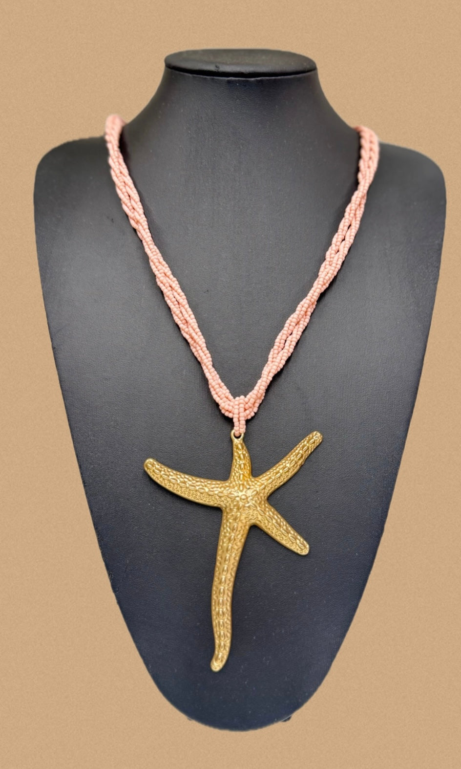 Starfish long necklace