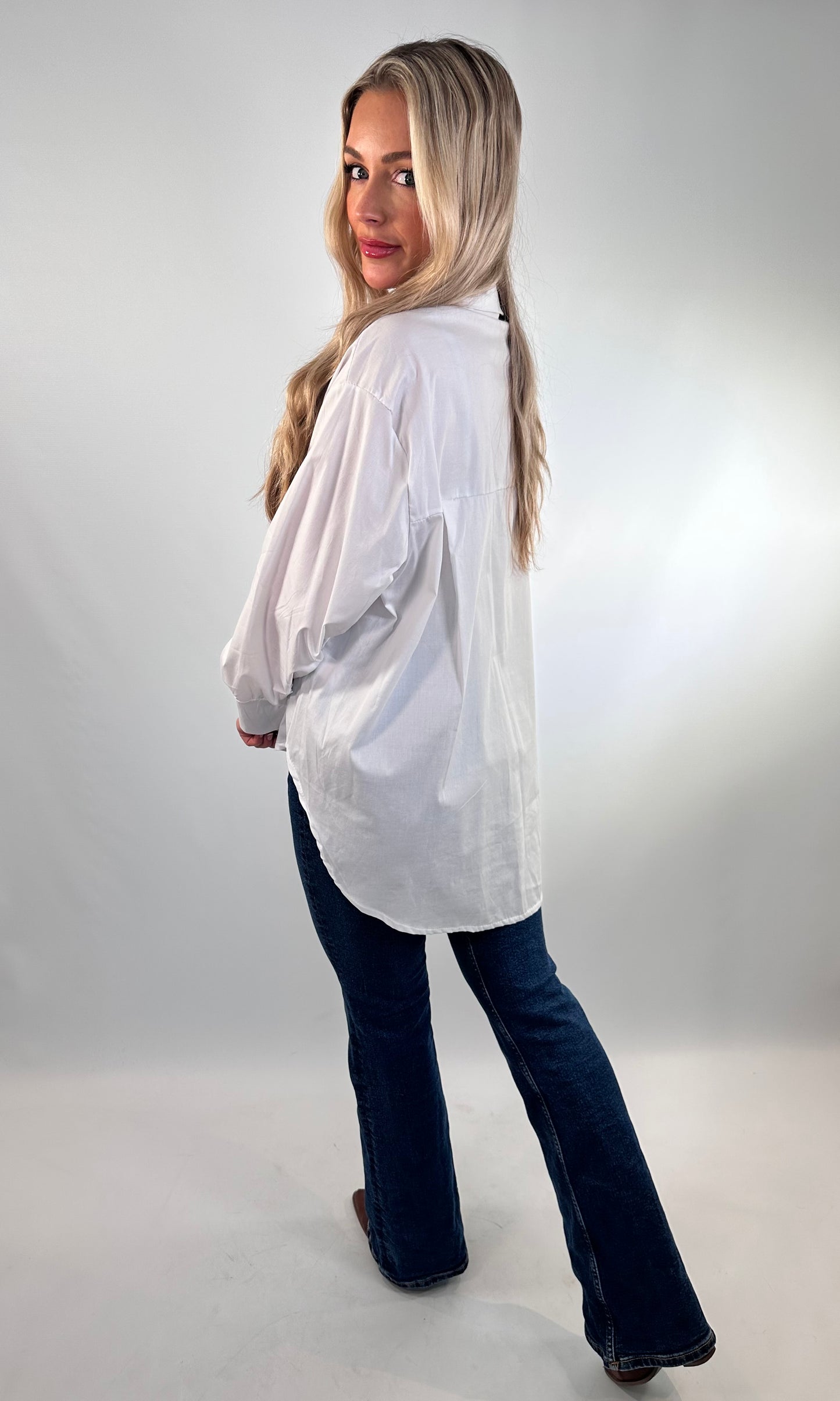 Lace Flower Embroidered Shirt