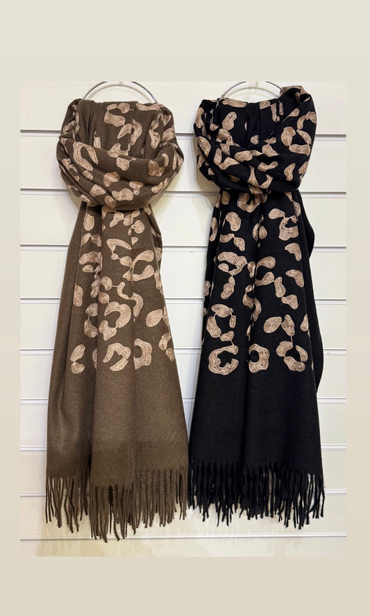 Super Soft Winter Leopard Scarf