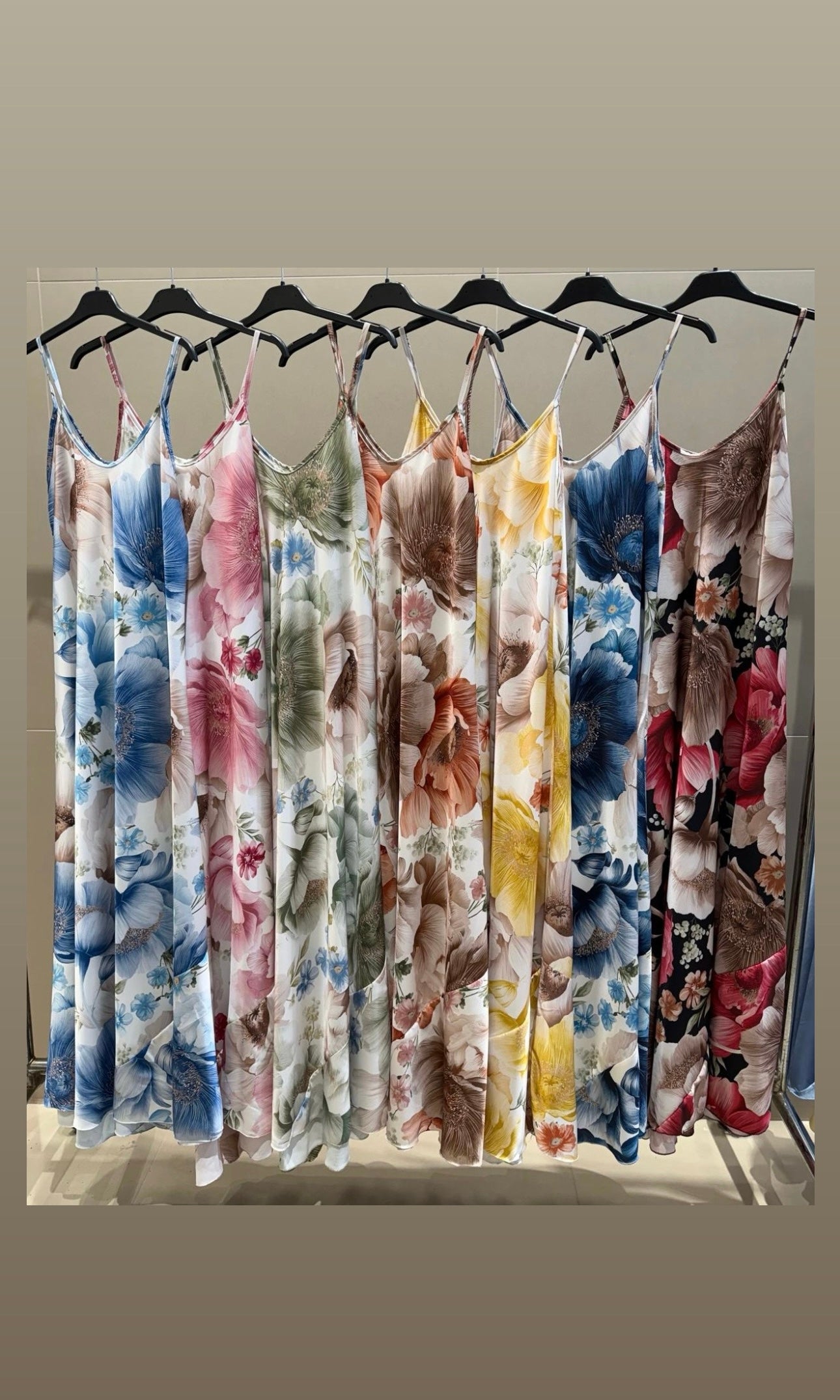Wholesale Penny Floral Silk Feel Maxi Dress for Boutique Retailers - Catwalk style wholesale