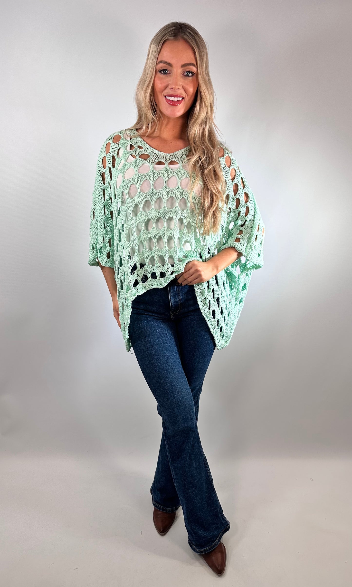 Millie Oversized crochet top