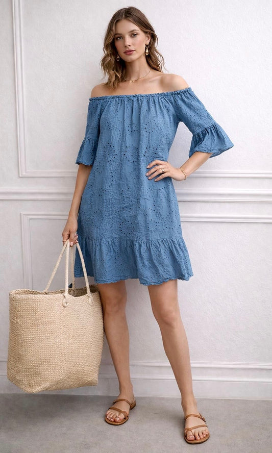 Nina Embroidered Anglaise Dress/Top