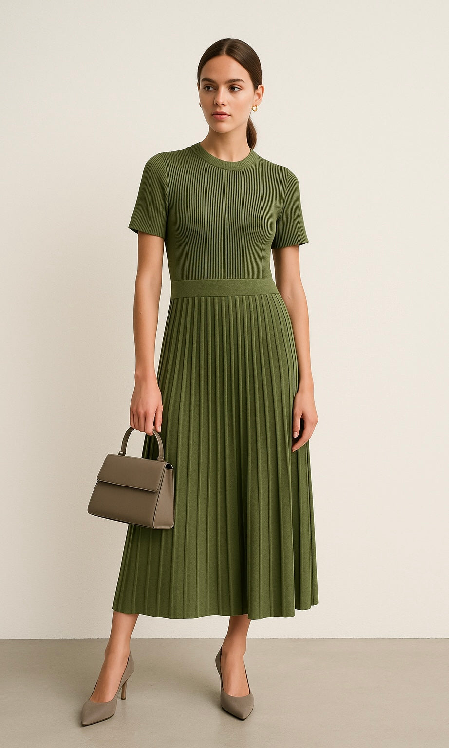 Wholesale Mia Knitted Pleat Dress for Boutique Retailers - Catwalk style wholesale