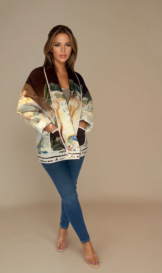 Landscape padded jacket