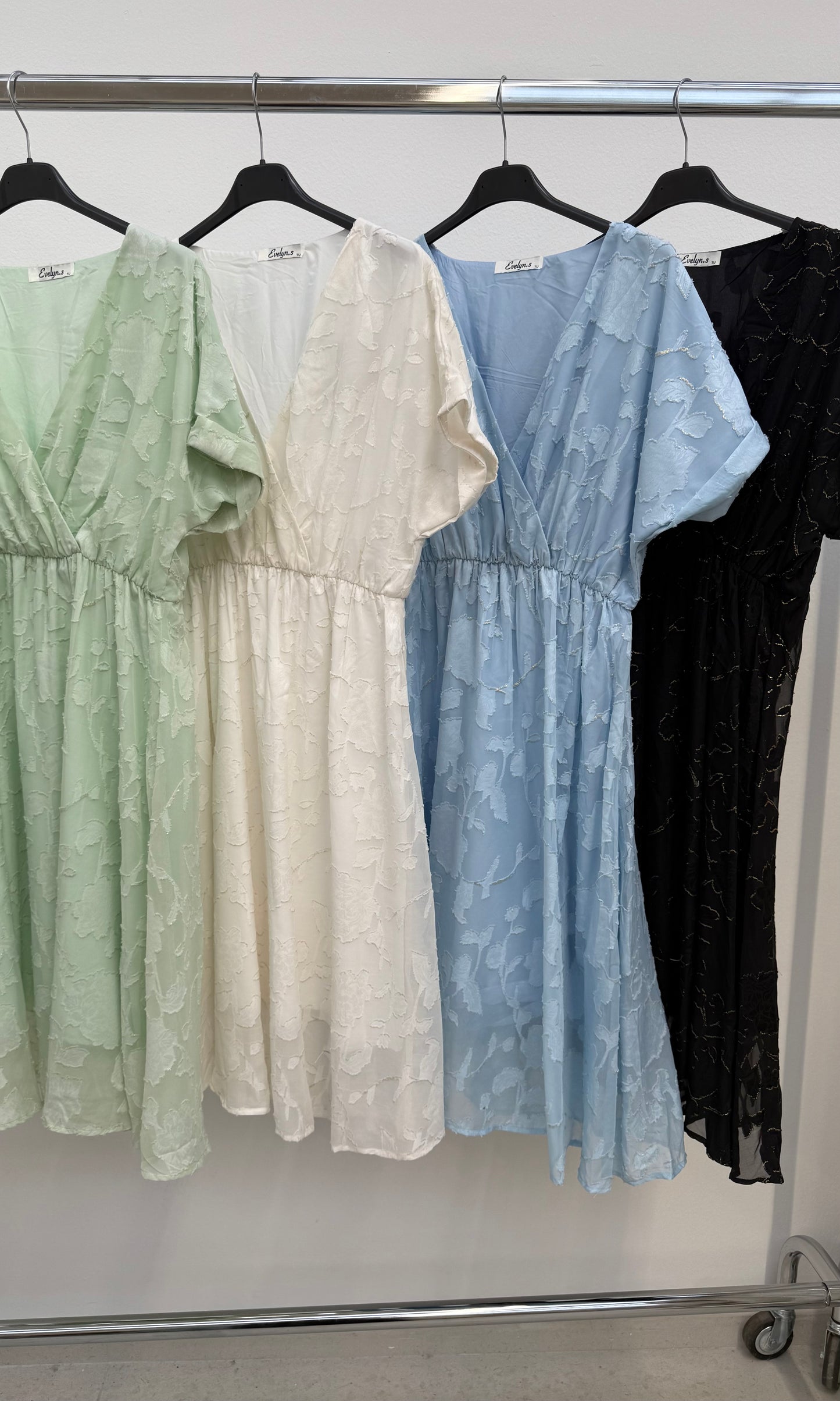 Sofia Embroidered Chiffon Dress