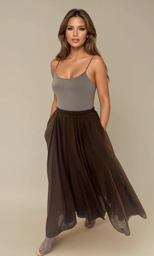 Tilly tencil skirt lined with pockets