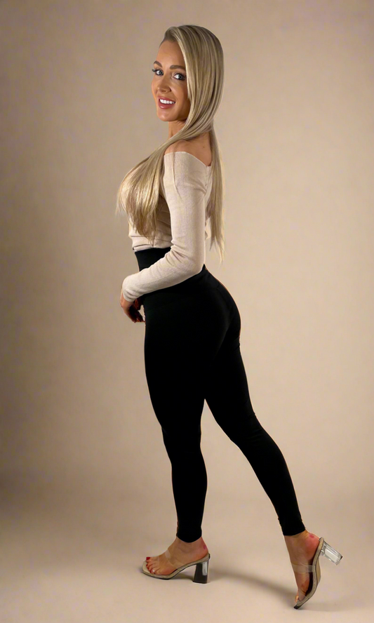 Yu & Me Curve High Waist Hook and Eye legging