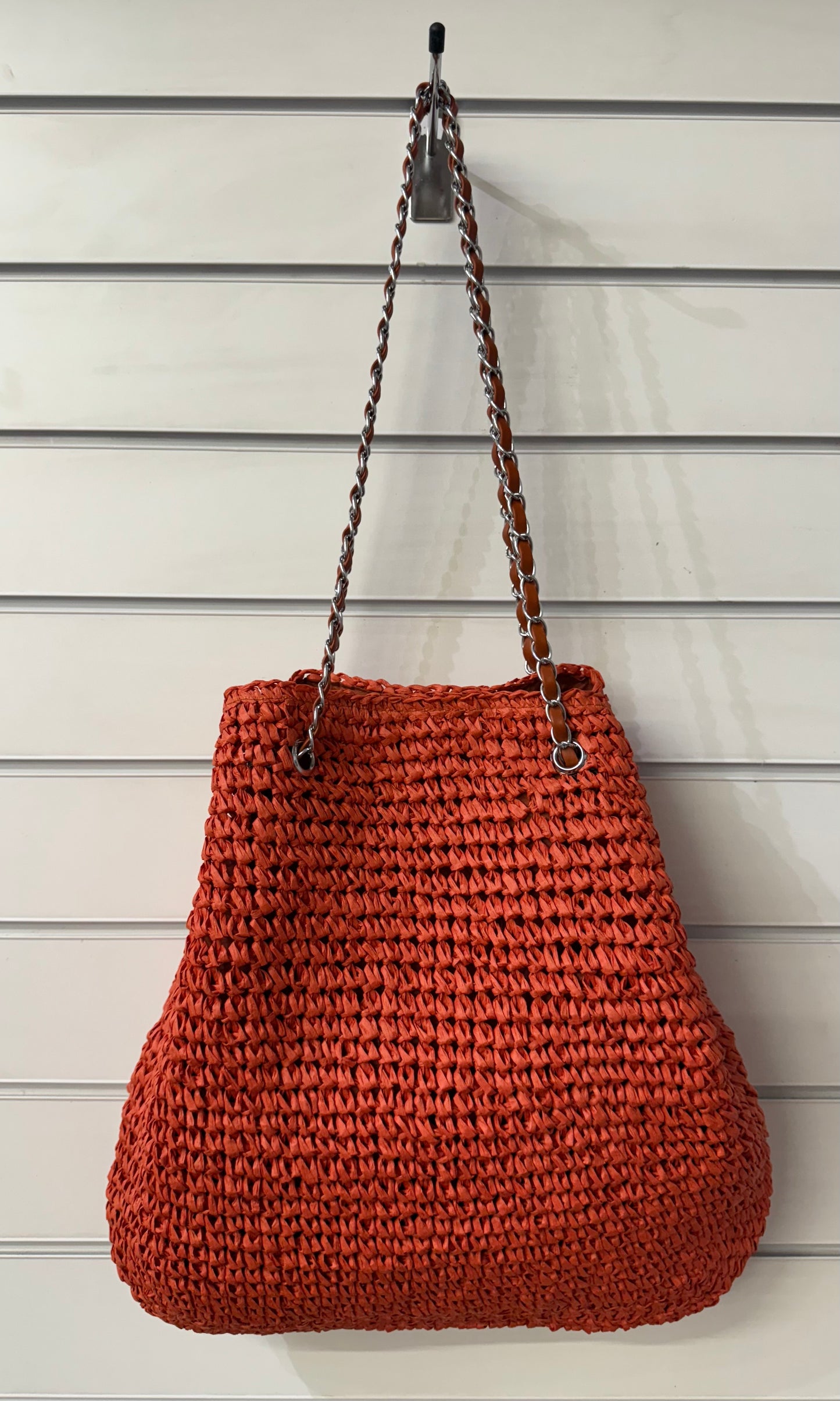 Woven Chain Handle Shopper Bag