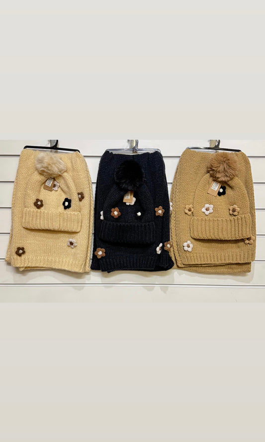 Blossom Knit Hat & Scarf Set