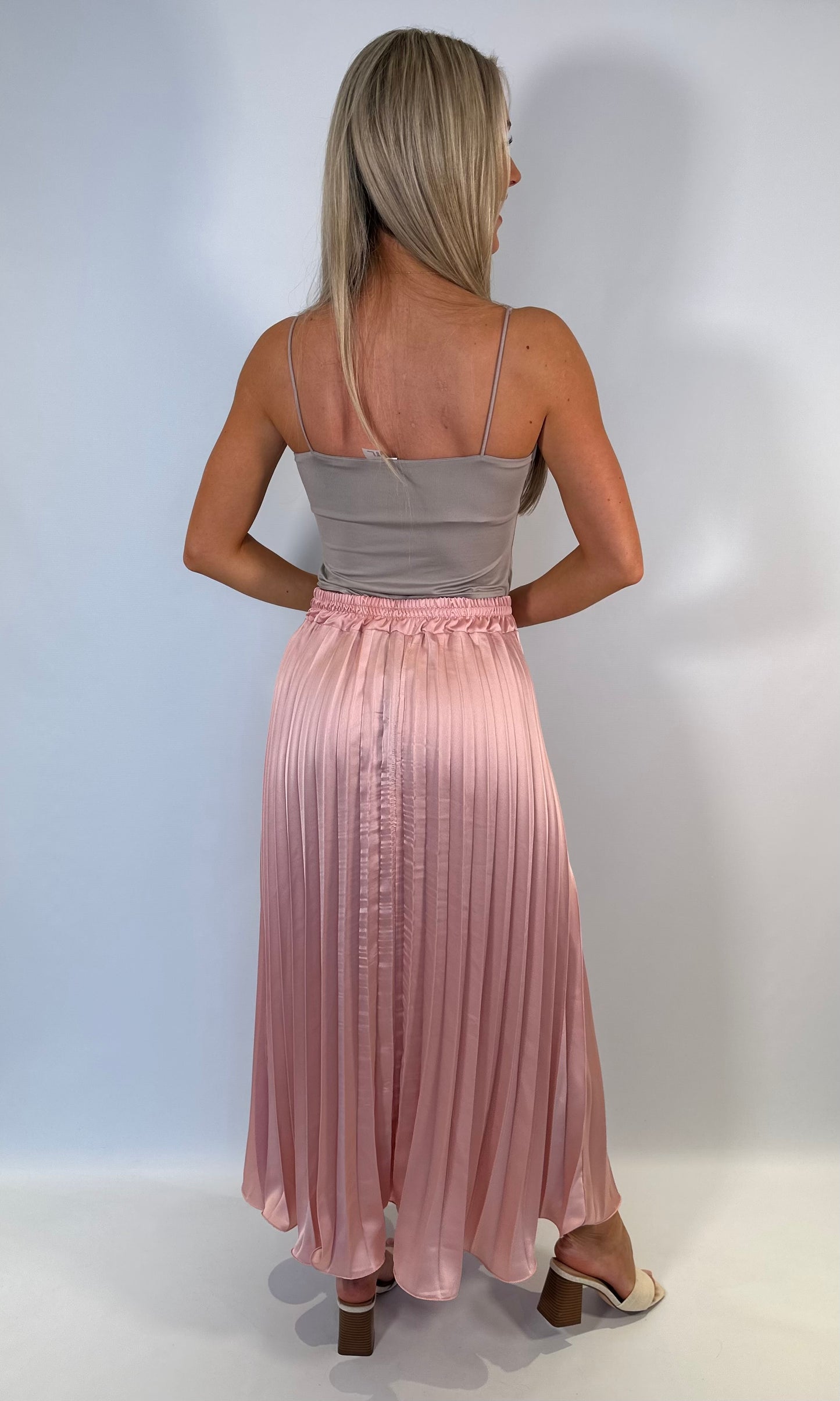 Satin Pleat Skirt