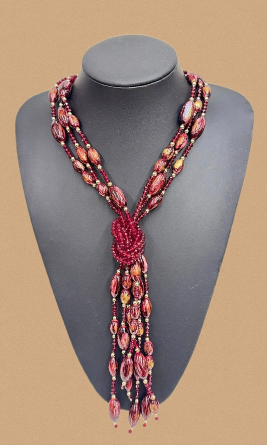 Loretta Beaded Knot Necklace
