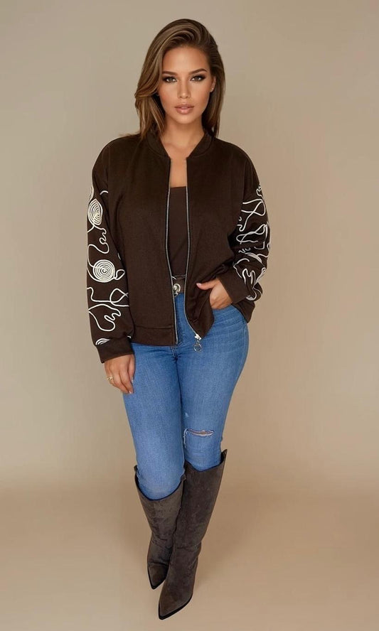 Zara Embroidered Bomber Jacket