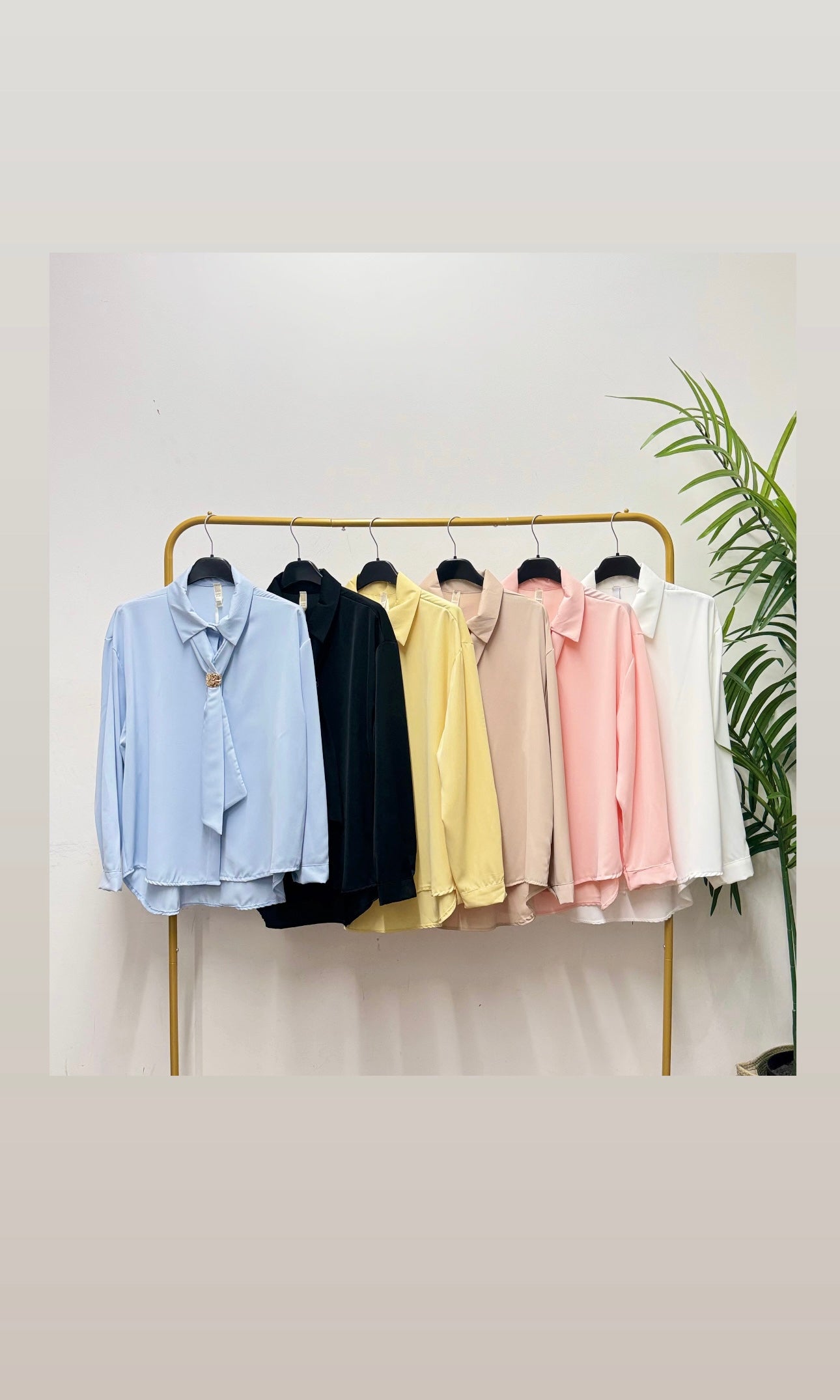 Lily Scarf Button Shirt