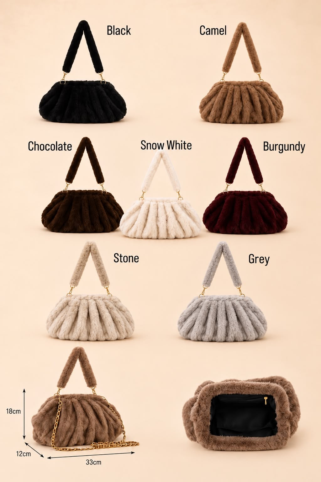 Coco faux fur bag