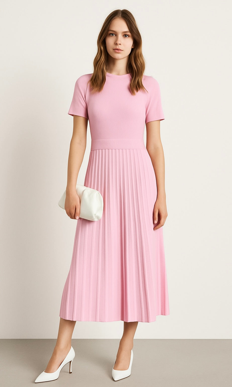 Wholesale Mia Knitted Pleat Dress for Boutique Retailers - Catwalk style wholesale