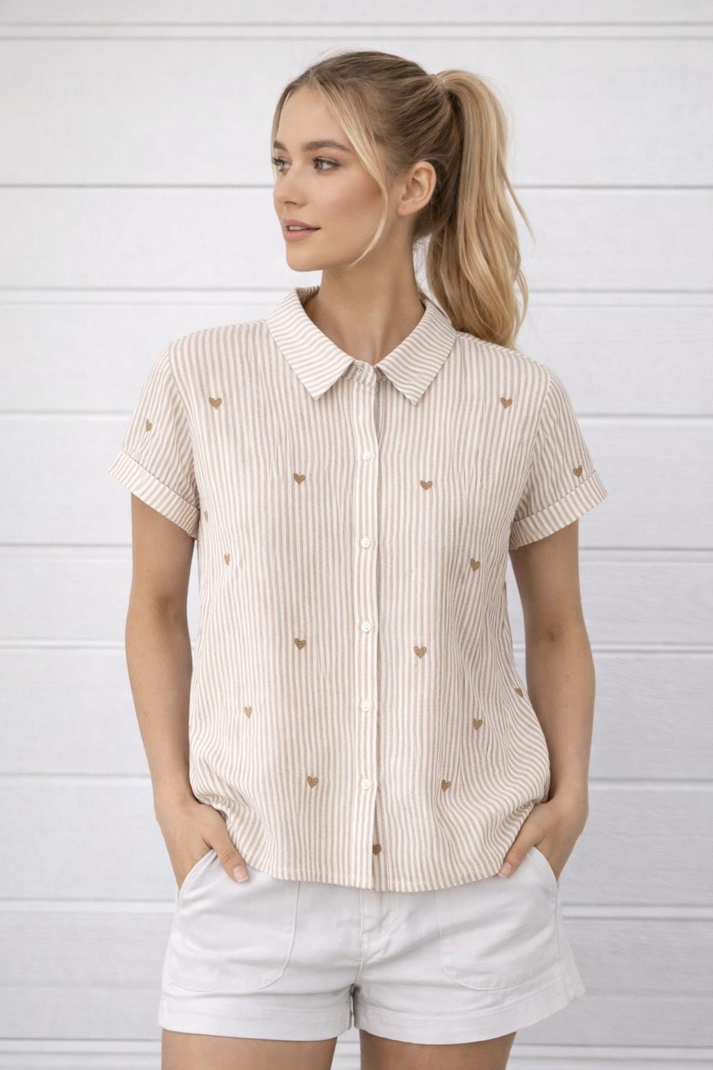 Pippa short sleeve heart shirt