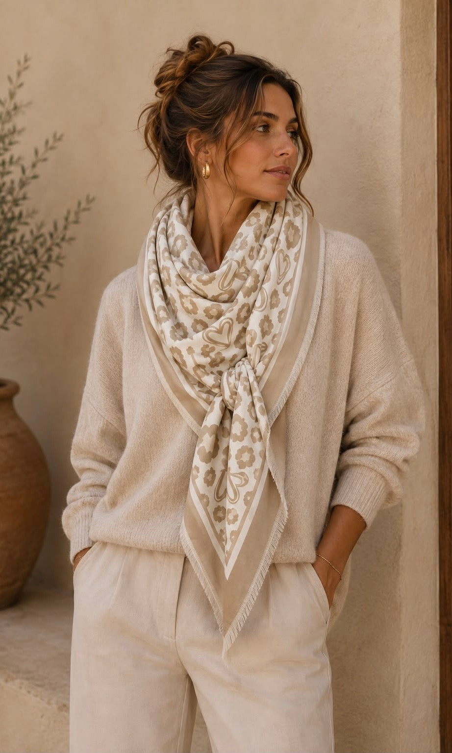 Cashmere Blend Heart Scarf