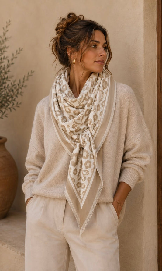 Cashmere Blend Heart Scarf