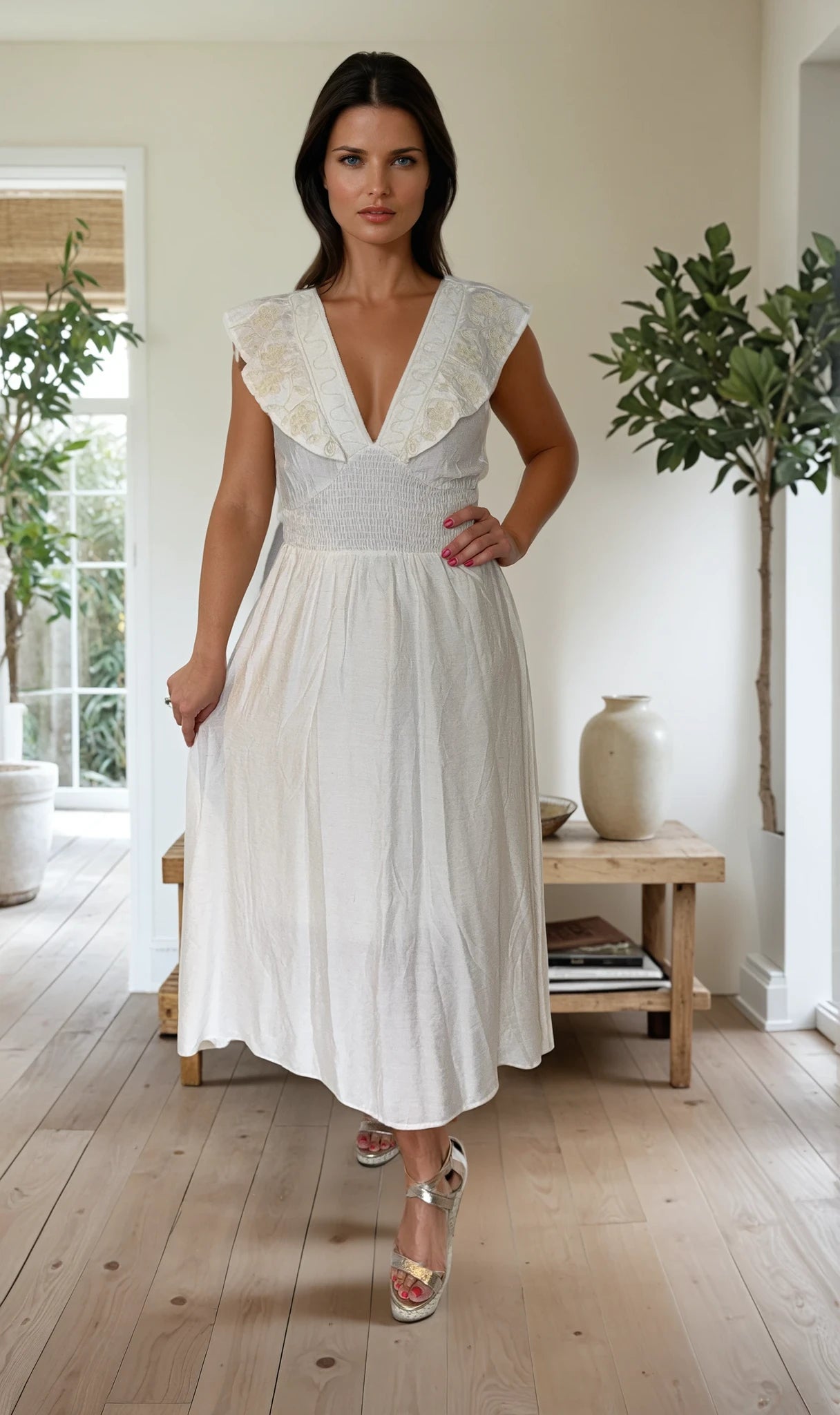 Sahara Embroidered Maxi Dress